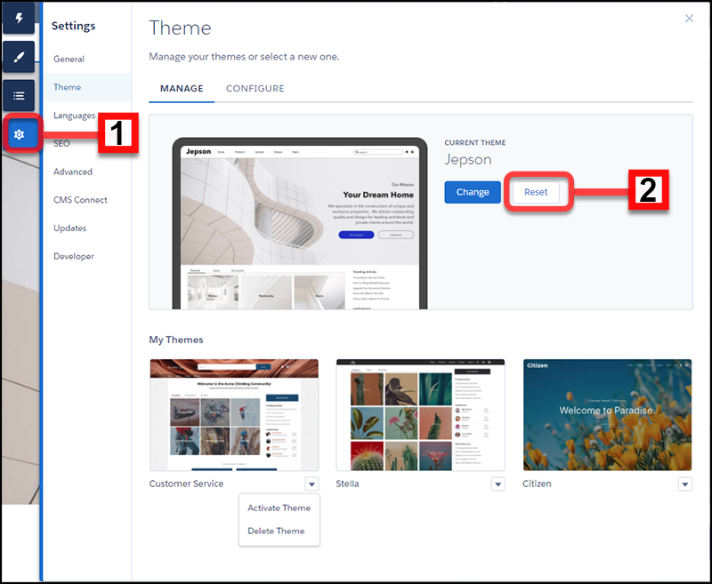 Change the Theme of Your Experience Builder Site