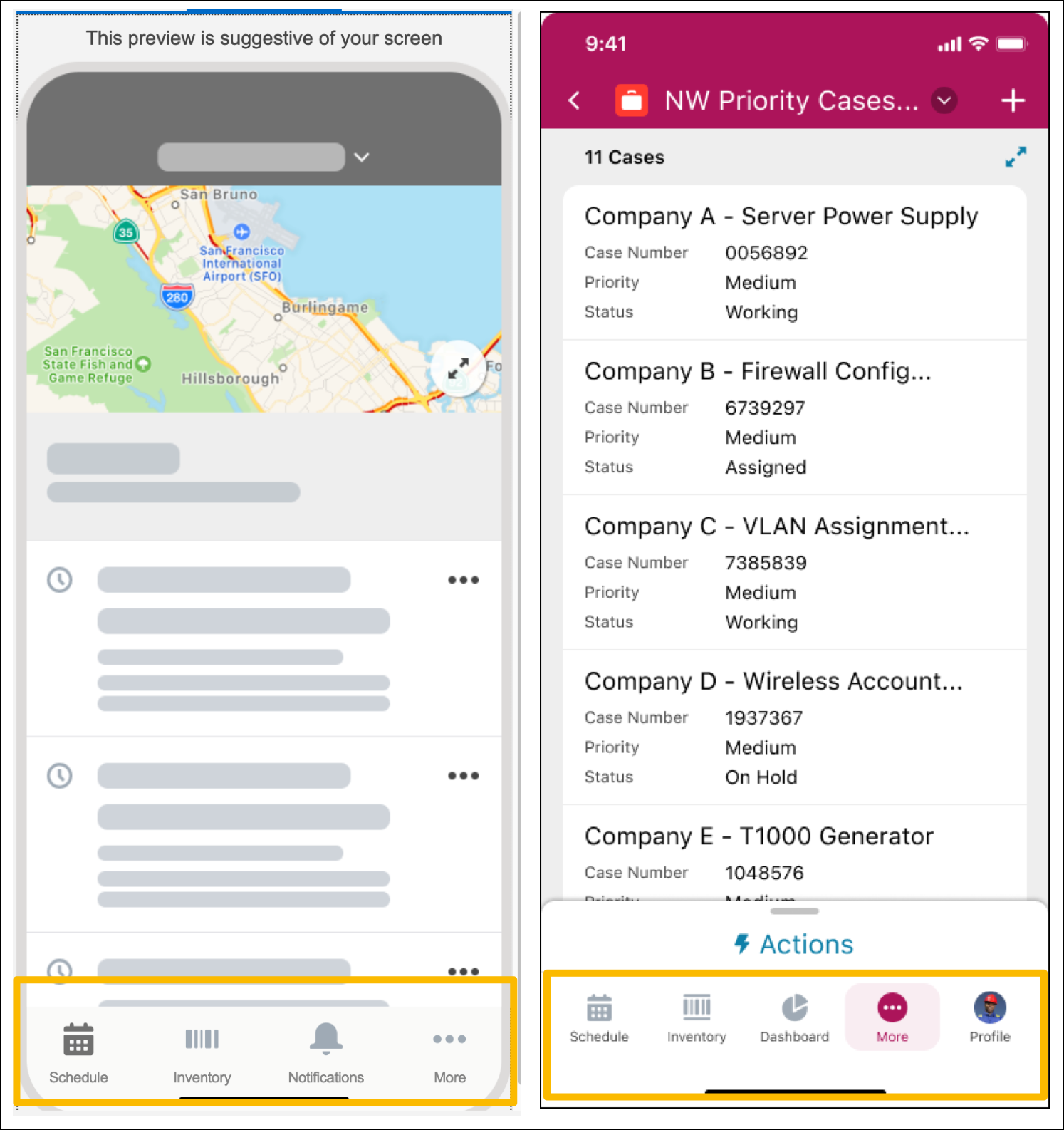Field Service Mobile App Builder Considerations and Limitations