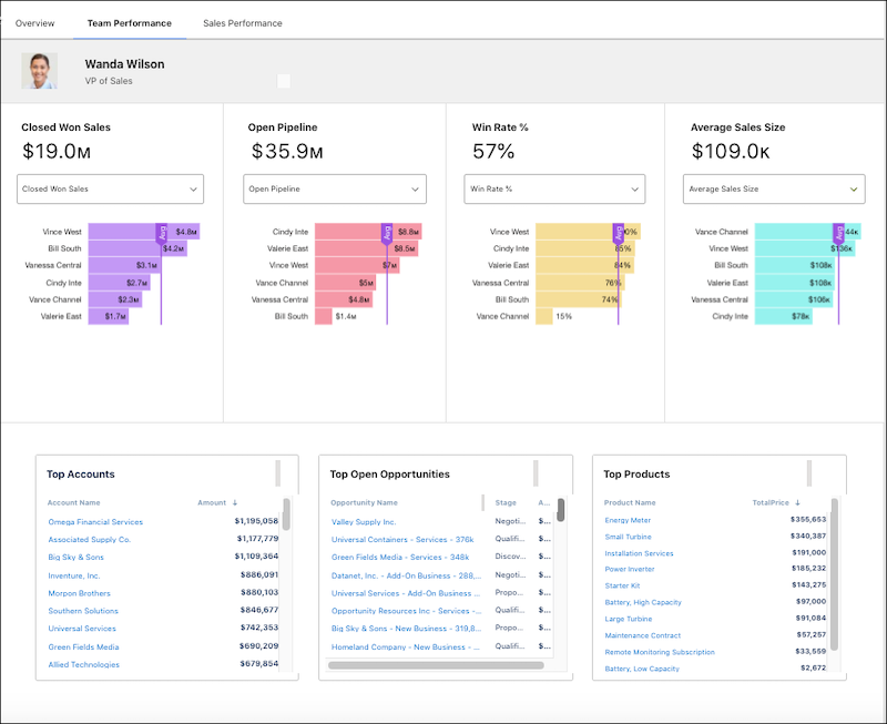 Revenue Insights Team Tab