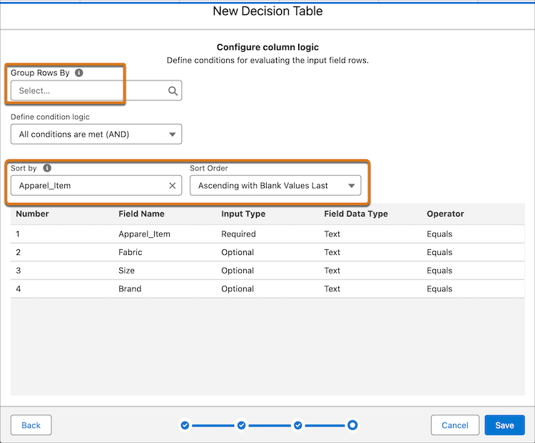 Create a Decision Table