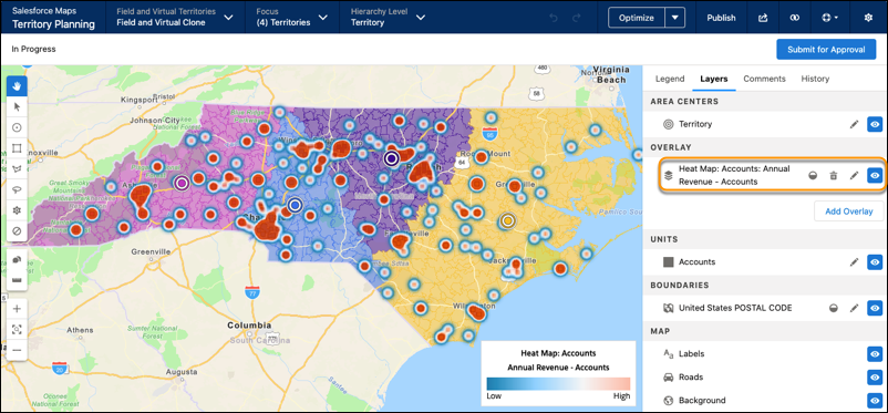 Visualize Territories with a Heat Map