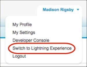 Switcher to Lightning Experience