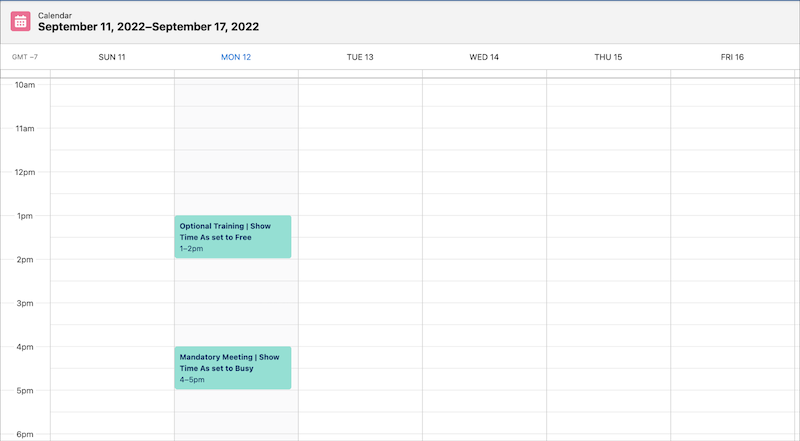 Check Salesforce Calendar to Determine Resource Availability